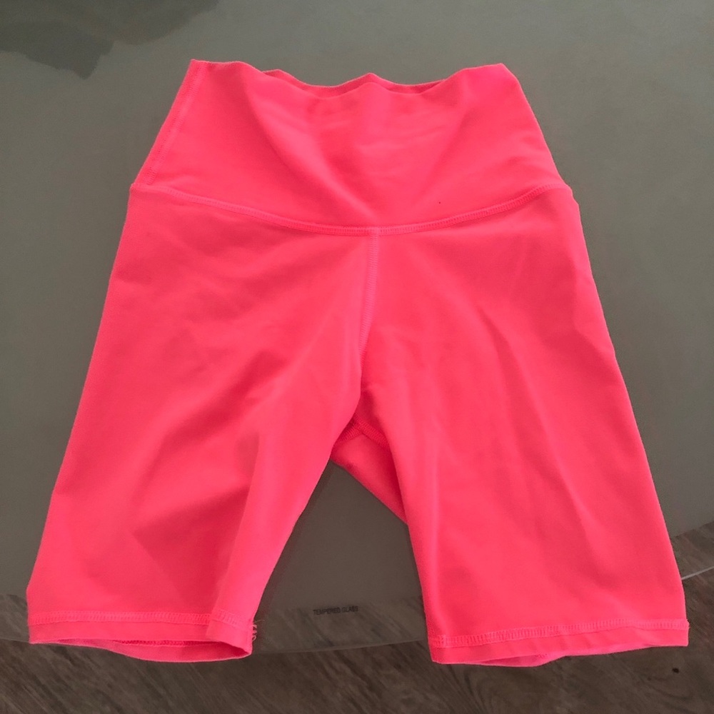 Neon Pink Aerie Biker Shorts